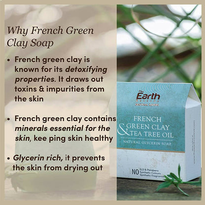 The Earth Reserve French Green Clay & Tea Tree Oil Soap - Distacart