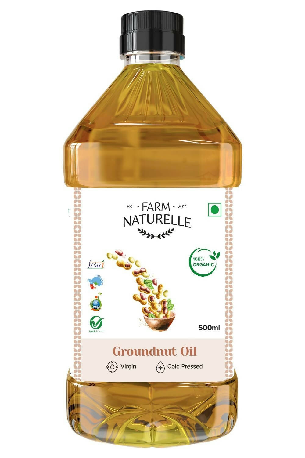 Farm Naturelle Organic Ghani Cold Pressed Virgin Groundnut/Peanut Oil - Distacart