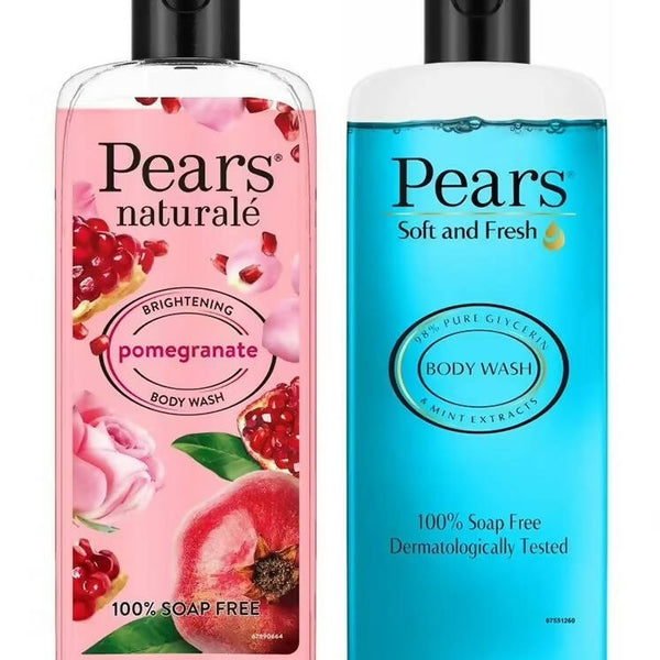 Pears Soft & Fresh And Naturale Brightening Pomegranate Body Wash Combo - Distacart