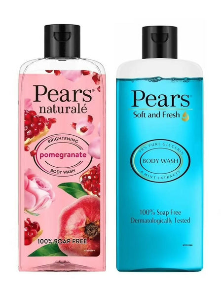 Pears Soft & Fresh And Naturale Brightening Pomegranate Body Wash Combo - Distacart