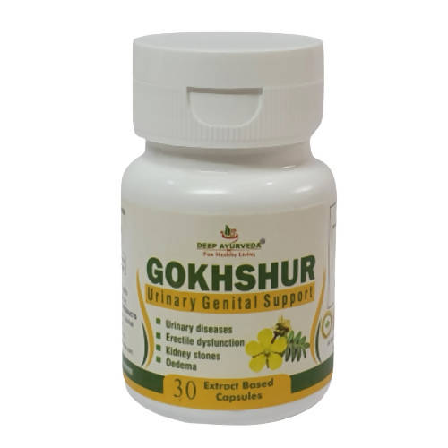 Deep Ayurveda Gokshur 500mg Veg Capsules - Distacart