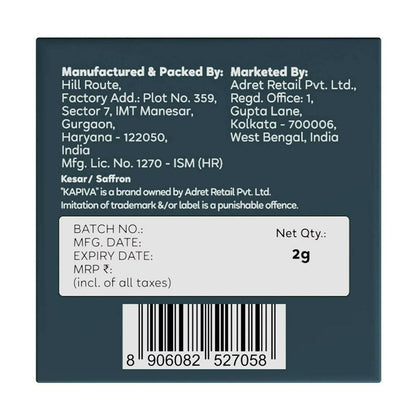 Kapiva Ayurveda Pure Foods Kashmiri Kesar - Distacart