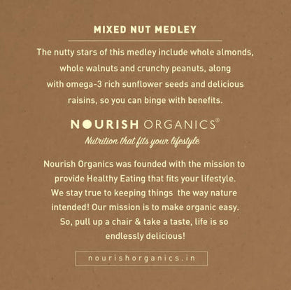 Nourish Organics Mixed Nut Medley benefits