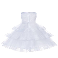 Thumbnail for Asmaani Baby Girl's white Colour Satin A-Line Maxi Full Length Dress (AS-DRESS_22115) - Distacart