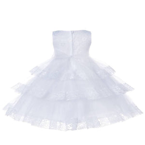Asmaani Baby Girl's white Colour Satin A-Line Maxi Full Length Dress (AS-DRESS_22115) - Distacart