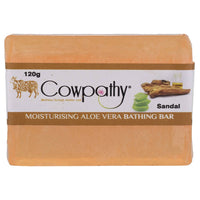 Thumbnail for Cowpathy Sandal Moisturising Aloe Vera Bathing Bar (120 GM) - Distacart