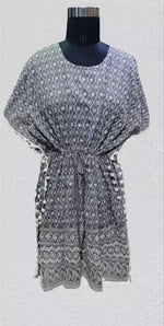 Thumbnail for PAVONINE Grey Color Embroidery Kaftan Dress For Women - Distacart