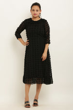 Thumbnail for PAVONINE Buta-Design Black Dress For Girls & Women - Distacart