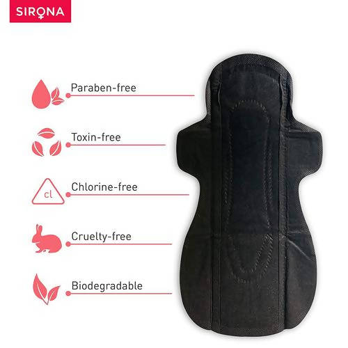 Sirona Biodegradable Black Sanitary Pads