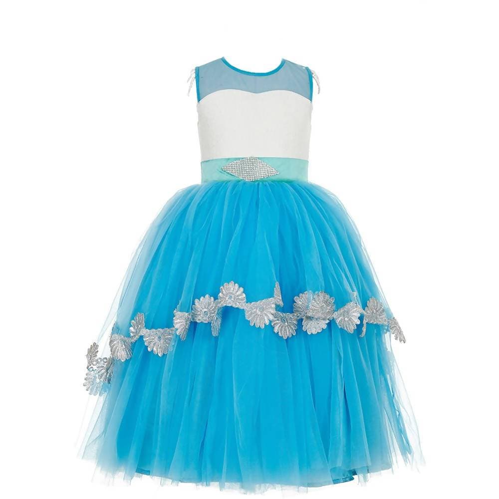 Asmaani Baby Girl's Multi-Coloured Satin A-Line Maxi Full Length Dress (AS-DRESS_22081) - Distacart