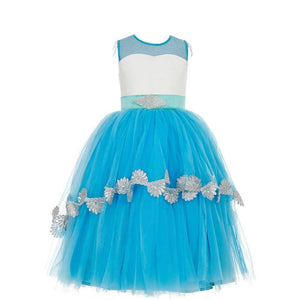 Asmaani Baby Girl's Multi-Coloured Satin A-Line Maxi Full Length Dress (AS-DRESS_22081) - Distacart