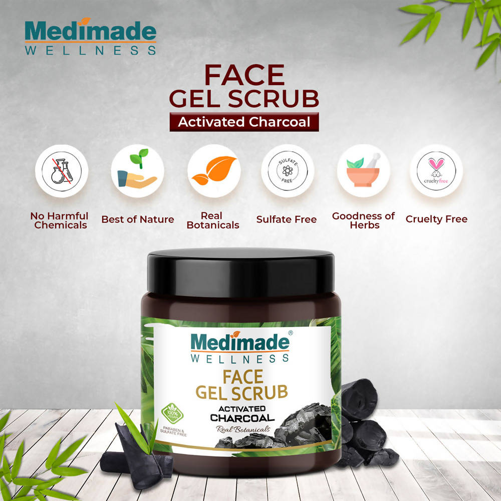 Medimade Wellness Activated Charcoal Face Gel Scrub