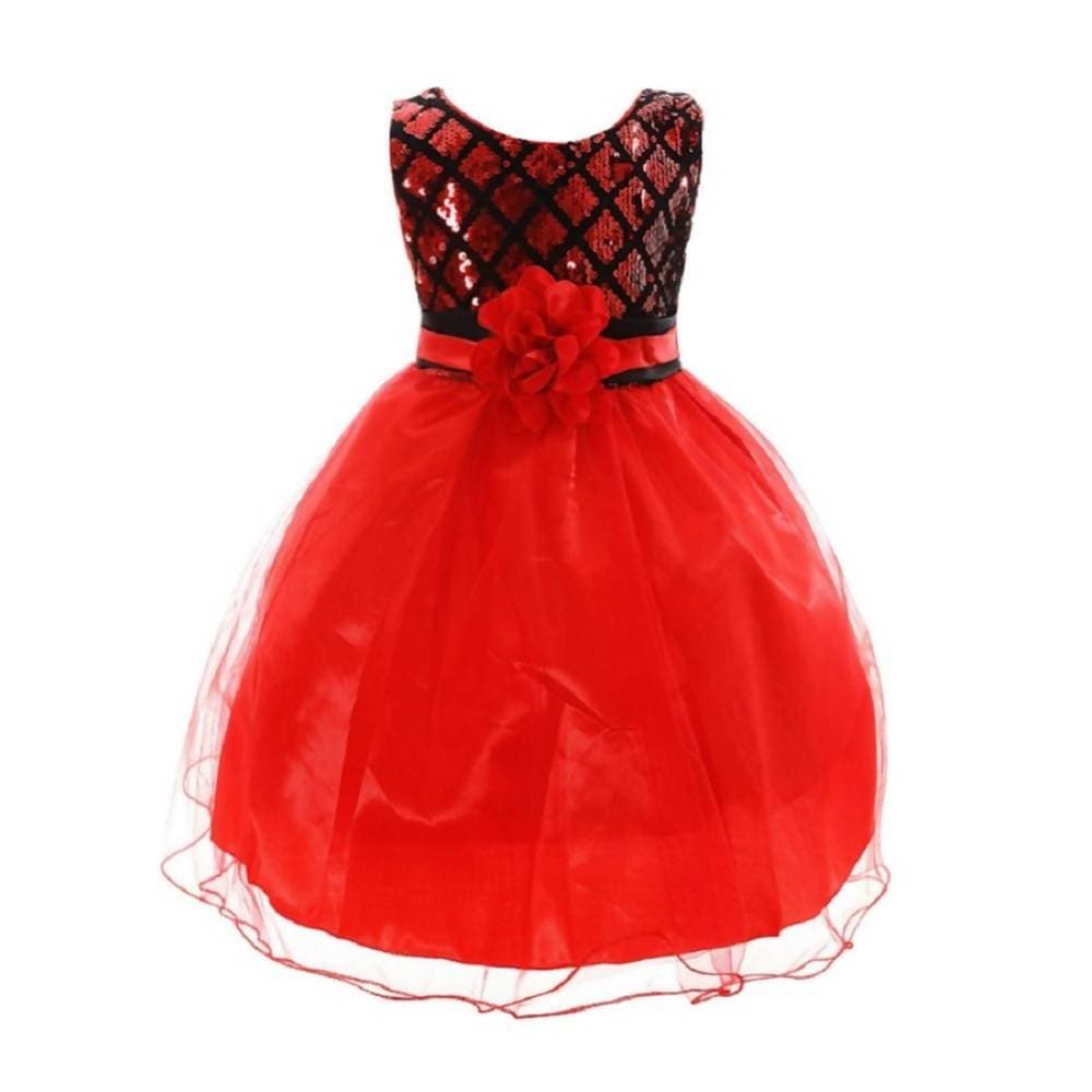 Asmaani Baby Girl's Black & Red Colour Satin A-Line Maxi Full Length Dress (AS-DRESS_22082) - Distacart