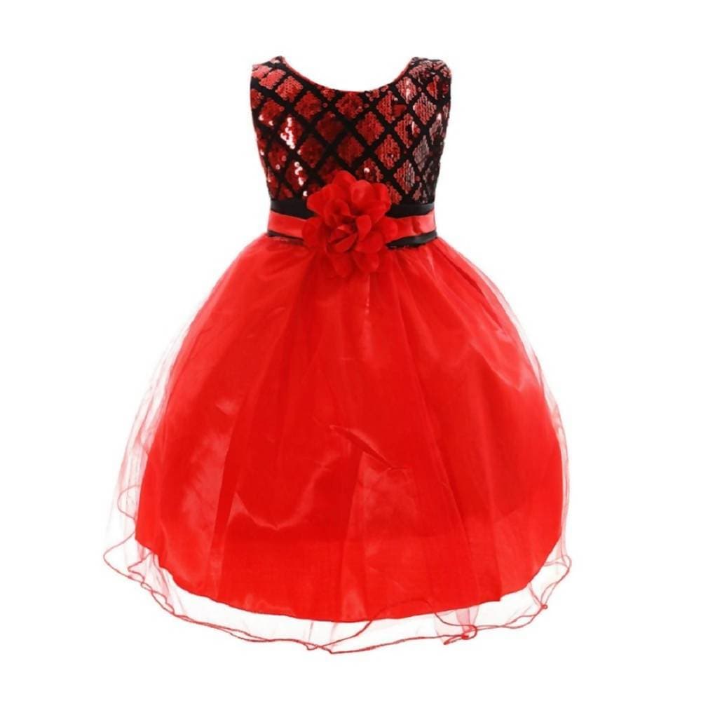 Asmaani Baby Girl's Black & Red Colour Satin A-Line Maxi Full Length Dress (AS-DRESS_22082) - Distacart