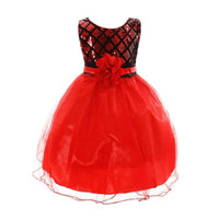 Thumbnail for Asmaani Baby Girl's Black & Red Colour Satin A-Line Maxi Full Length Dress (AS-DRESS_22082) - Distacart