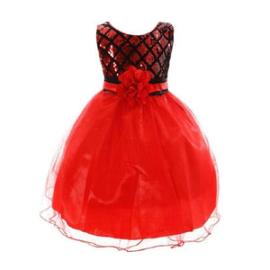 Asmaani Baby Girl's Black & Red Colour Satin A-Line Maxi Full Length Dress (AS-DRESS_22082) - Distacart