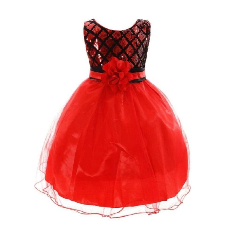 Asmaani Baby Girl&#39;s Black &amp; Red Colour Satin A-Line Maxi Full Length Dress (AS-DRESS_22082) - Distacart