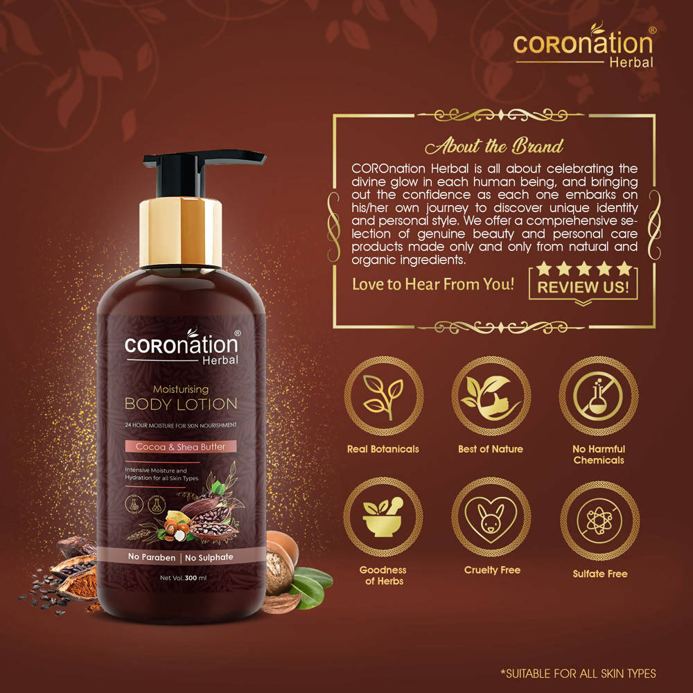Coronation Herbal Cocoa and Shea Butter Body Lotion - Distacart