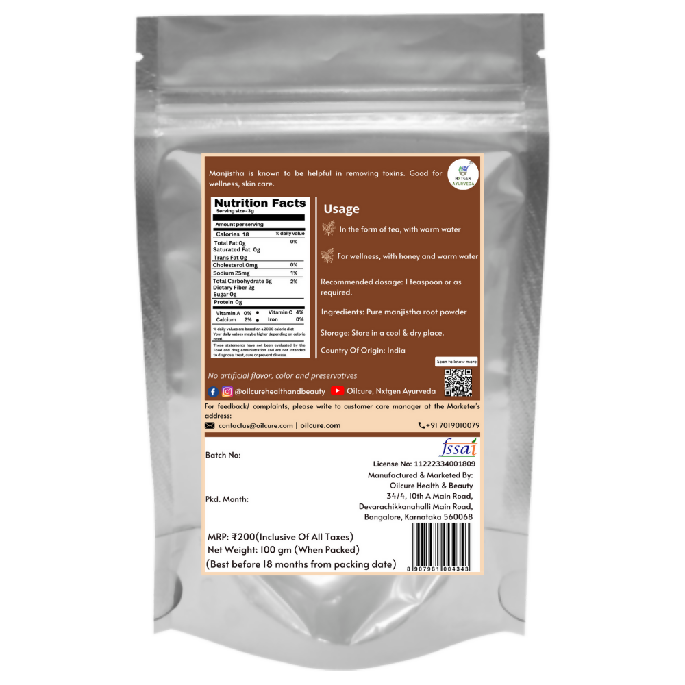 Nxtgen Ayurveda Manjistha Powder - Distacart