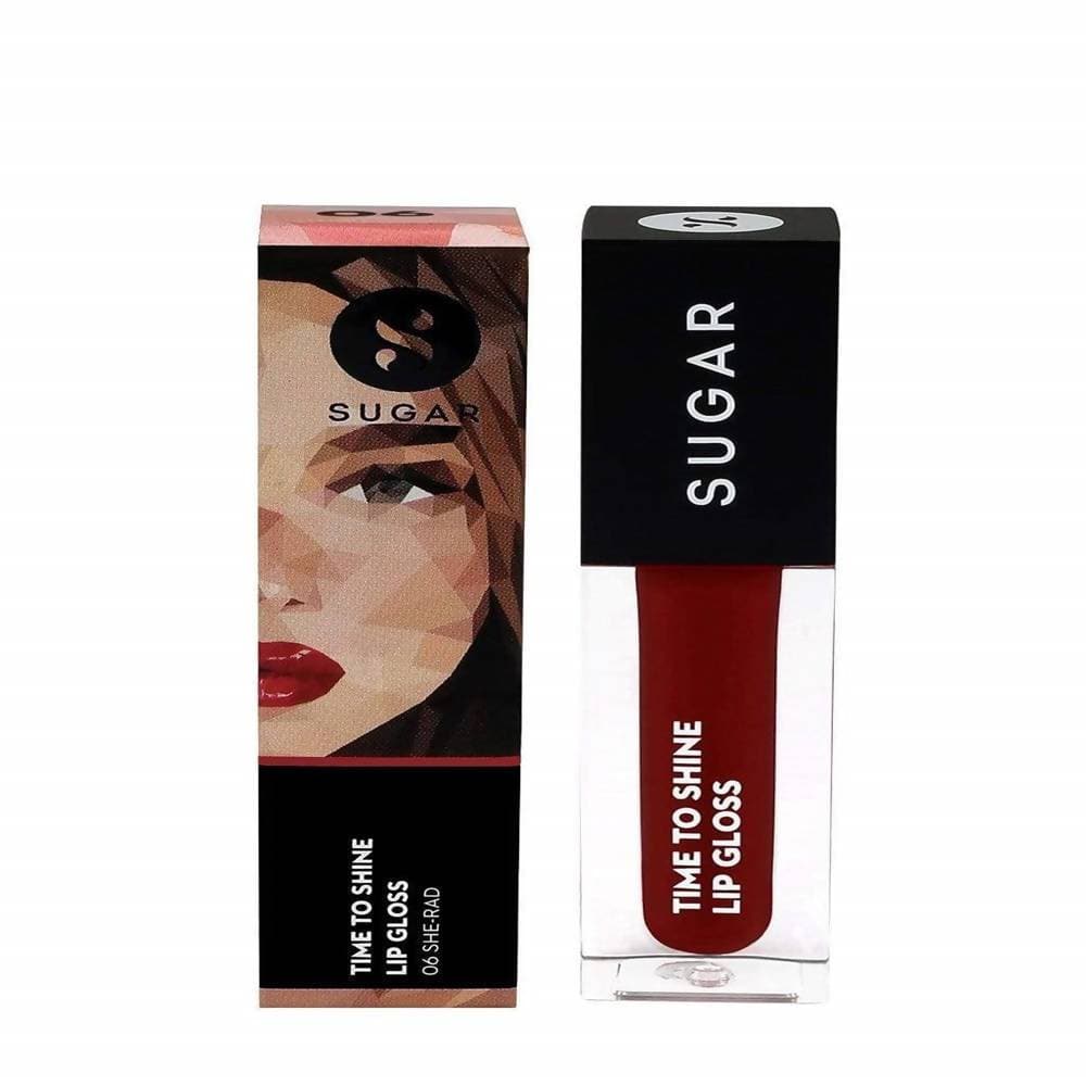 Sugar Time To Shine Lip Gloss - She-Red (Dark Red) - Distacart