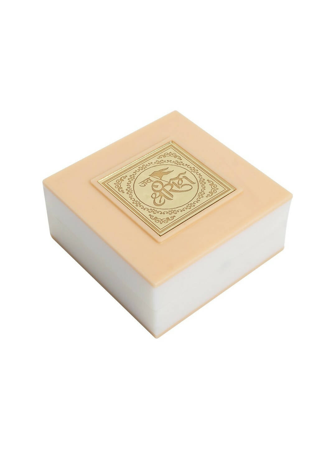 Golden Peacock White 24 CT Gold Polished Ram Darbar Prayer Box - Distacart