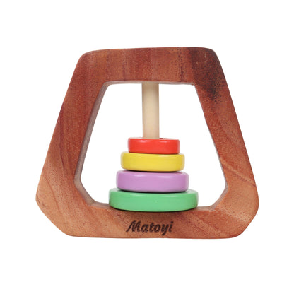 Matoyi Trapezium Rattle & Cat Stacker & Flat disk Rattle & Color Bowling Pin For Kids - Distacart
