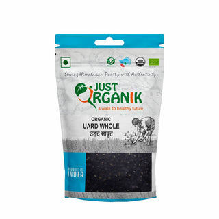 Just Organik Urad Whole (Black Dal) - Distacart