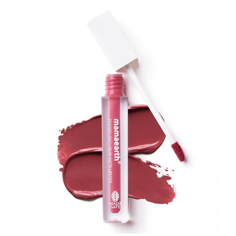 Mamaearth Feather Light Liquid Matte Lipstick - Nude Rose - Distacart