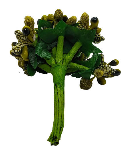 Dark Green Artificial Flower Pollens for brides