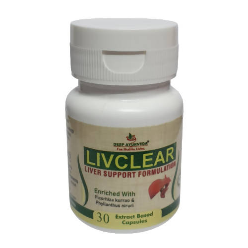 Deep Ayurveda Livclear 500mg Veg Capsules - Distacart