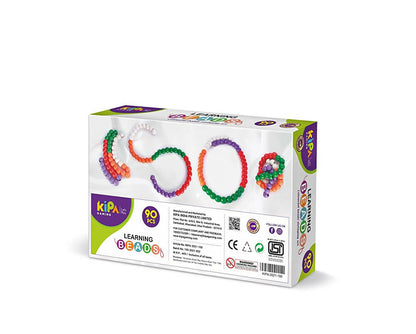 Kipa 90 Pieces Big Size Counting Beads Plastic Fun Puzzle Game for Kids-Multicolor - Distacart