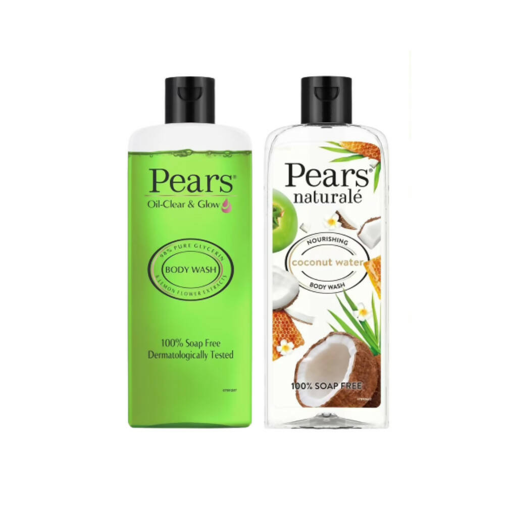 Pears Oil Clear & Glow And Naturale Nourishing Coconut Water Body Wash Combo - Distacart