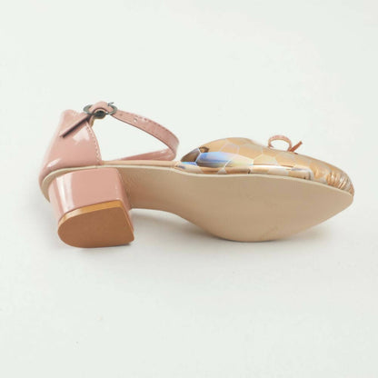 Tiny Bugs Girls Party Wear Ballerinas Heels - Peach - Distacart