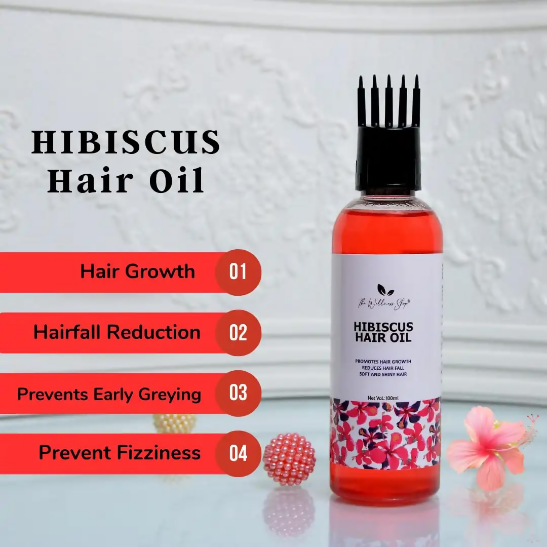 The Wellness Shop Hibiscus Hair Oil - Distacart
