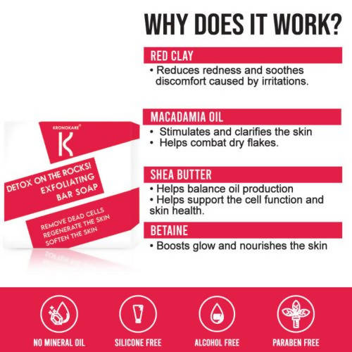 Kronokare Detox On The Rocks Exfoliating Bar Soap