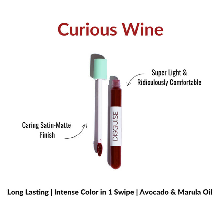 Disguise Feather-Light Matte Liquid Lip Cream - Curious Wine 36 - Distacart