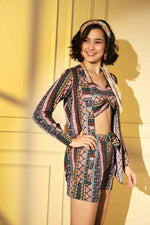 Thumbnail for Multi Platinum Creap Printed Co-Sets - Femella - Distacart