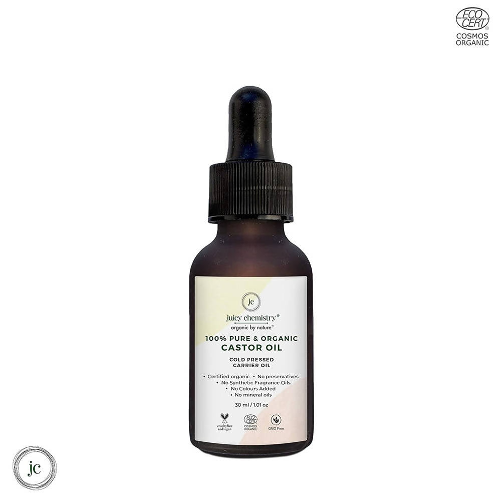 Juicy Chemistry Pure & Organic Castor Cold Pressed Carrier Oil - Distacart
