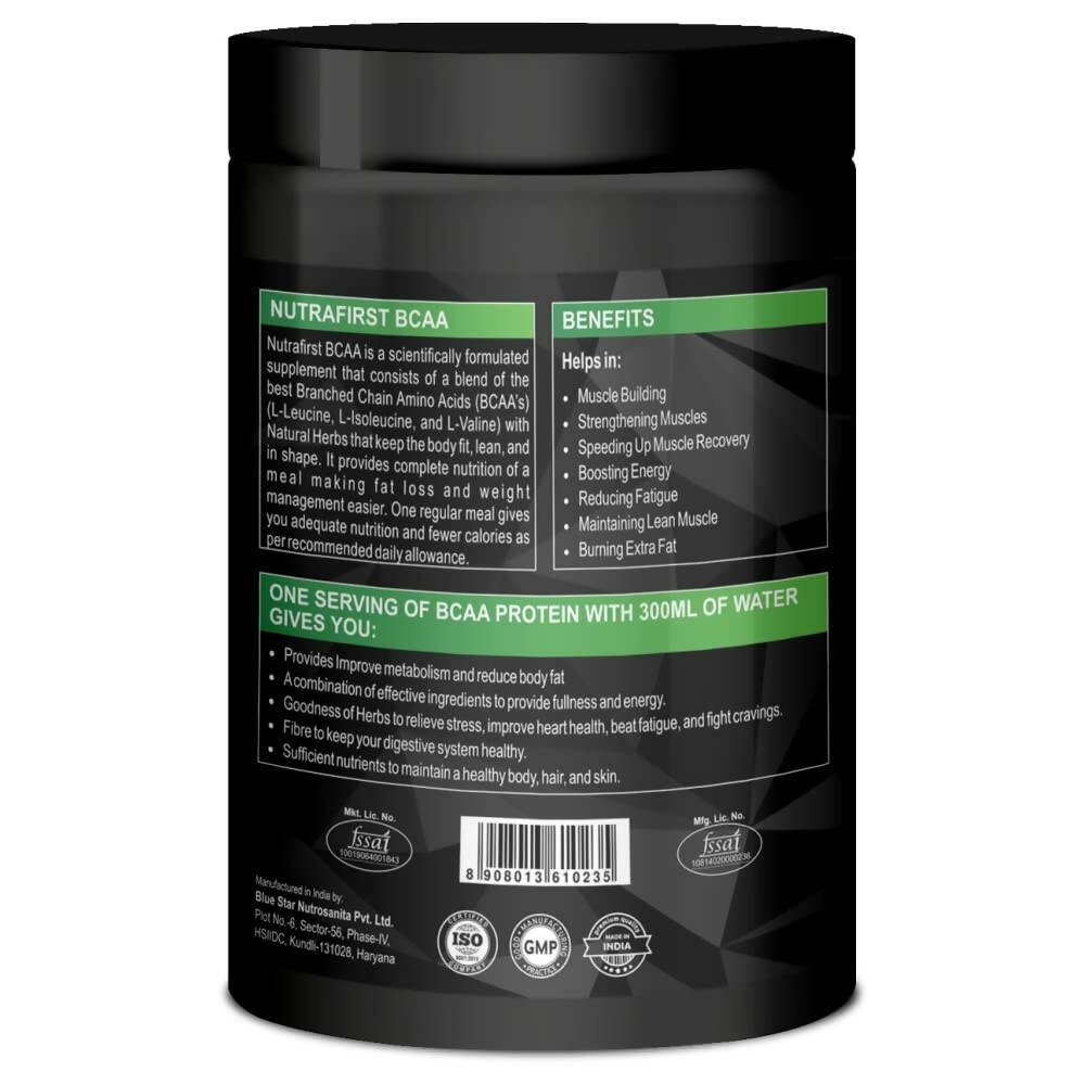 Nutrafirst Natural Bcaa Supplement For Men - Distacart