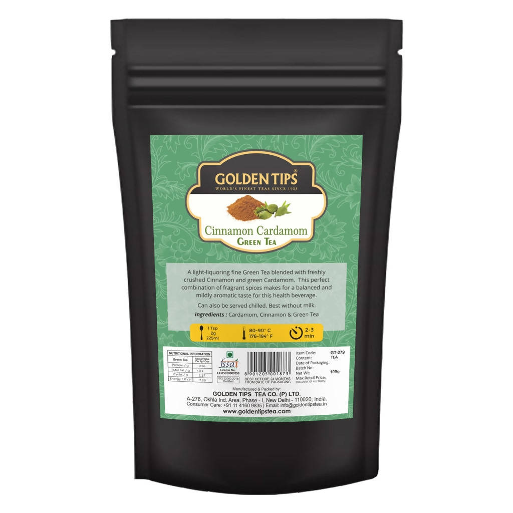 Golden Tips Cinnamon Cardamom Green Tea - Distacart