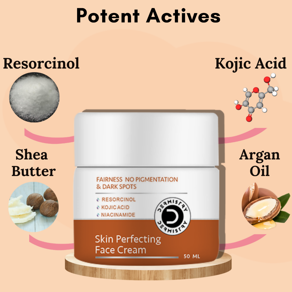 Dermistry Kojic Acid Skin Perfecting Fairness Face Cream Dark Spots Correction Instant Glow - Distacart