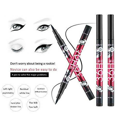 Favon Pack of 2 Waterproof 36hrs Stay Eyeliner Pens - Distacart