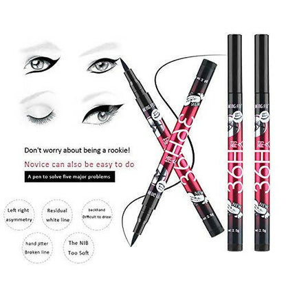 Favon Pack of 2 Waterproof 36hrs Stay Eyeliner Pens - Distacart