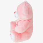 Thumbnail for Webby Plush Cute Sitting Teddy Bear Soft Toys With Neck Bow And Foot Print, Pink - Distacart