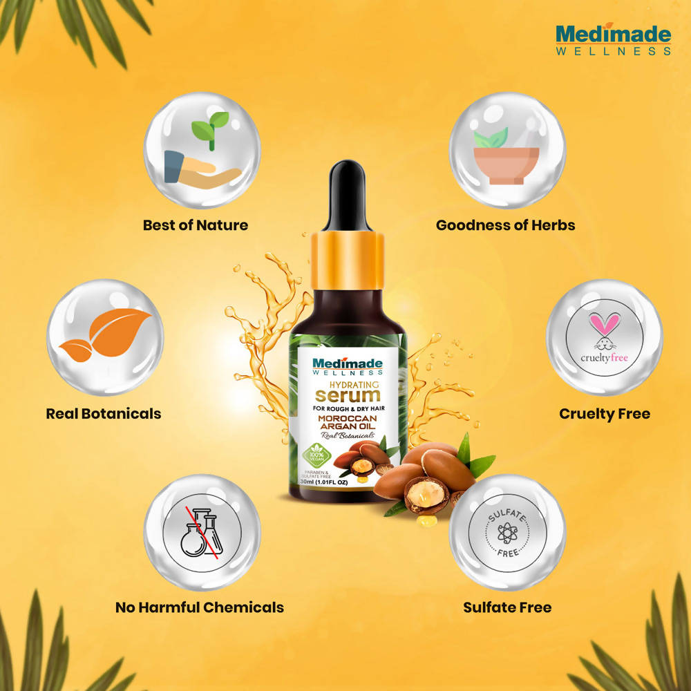 Medimade Wellness Hydrating Hair Serum with Moroccan Argan Oil