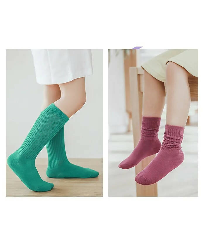 AHC Baby Boy Baby Girl Socks Full Length Plain Colors - Distacart