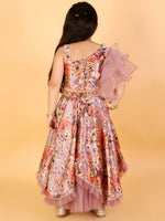Thumbnail for Lil Drama Girls Ghaghra Choli Set - Multi - Distacart