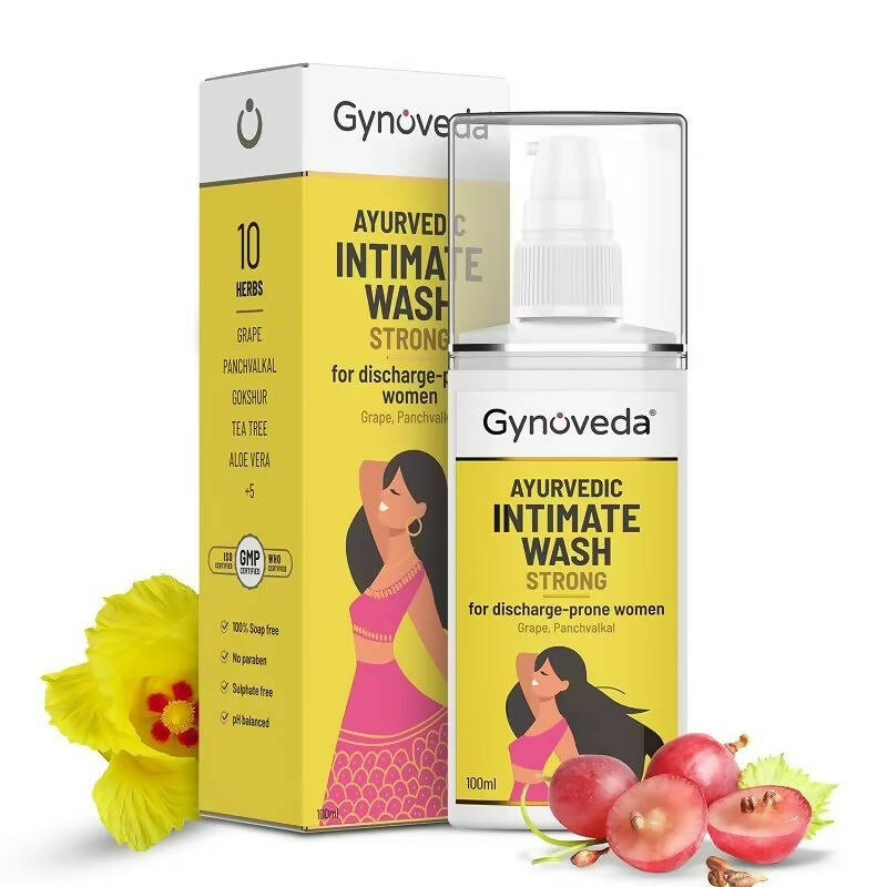 Gynoveda Intimate Wash Strong For White Discharge - Distacart