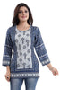 Snehal Creations Stylista Indigo Blue Summer Cool Printed Tunic Top