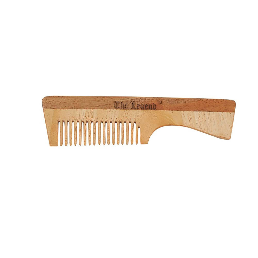 The Legend Organic Pure Neem Wood Comb With Handle - Distacart